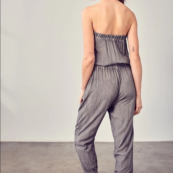 Mustard Seed Strapless Jumpsuit - Picture 2 of 4